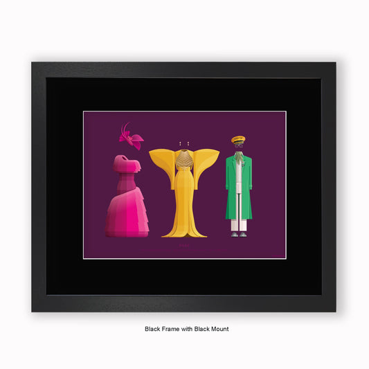 Pose 3 Characters - Mounted & Framed Art print