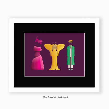 Pose 3 Characters - Mounted & Framed Art print