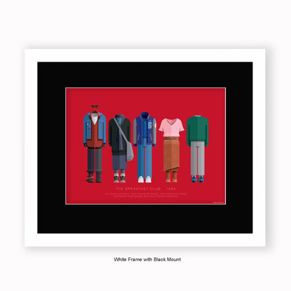 Breakfast Club - 5 Characters - Mounted & Framed Art print