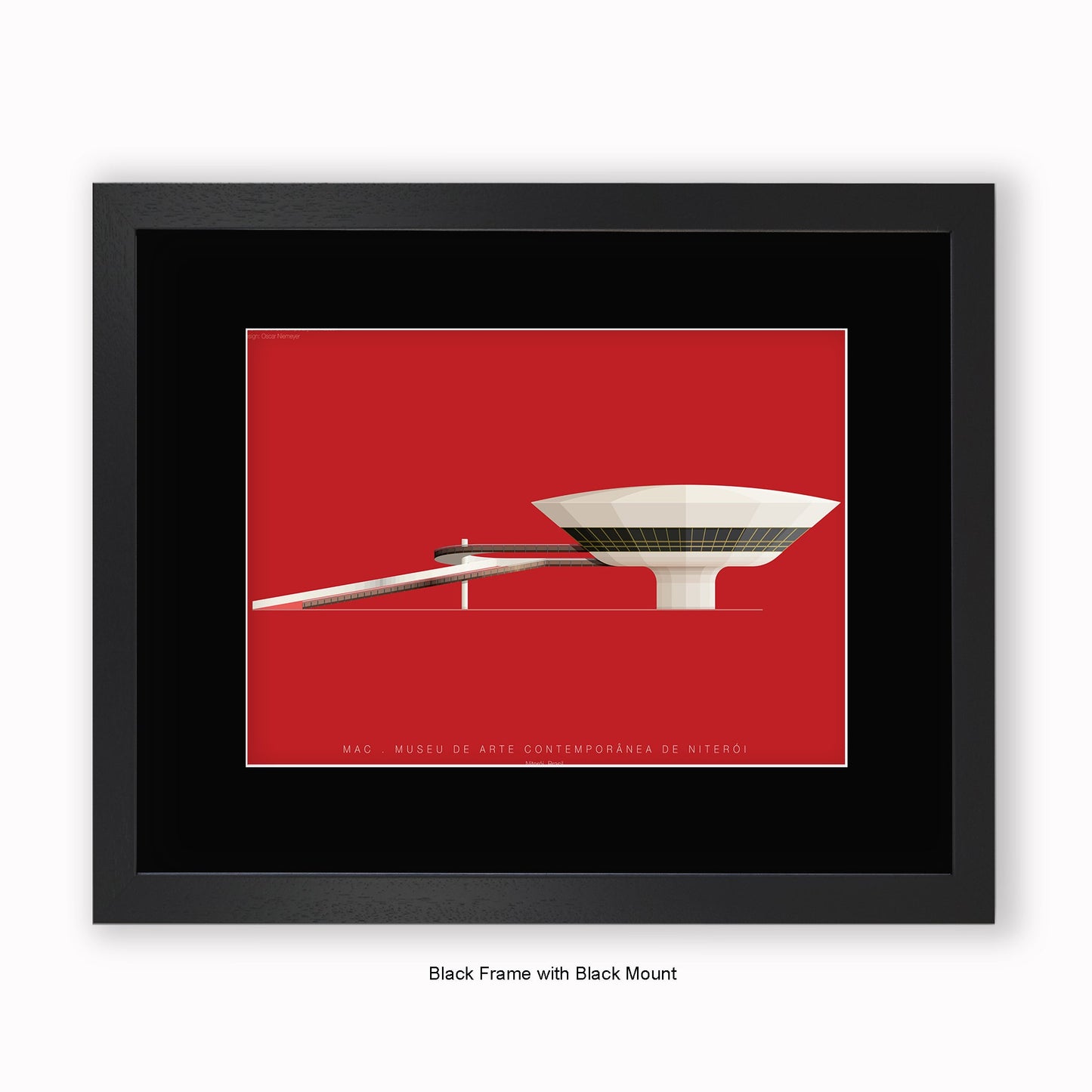 Museu de Arte Contempora_nea de Niter—i - Mounted & Framed Art printb