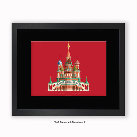 Saint Basil's Cathedral - Moscow - Mounted & Framed Art print