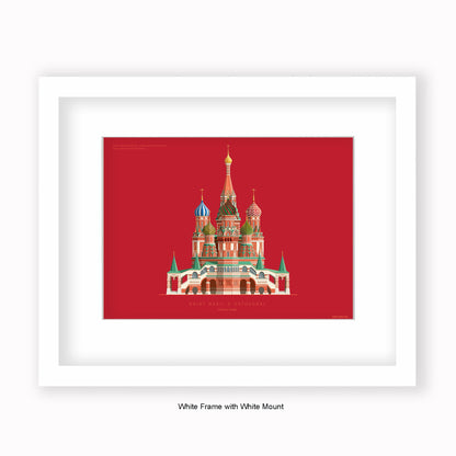 Saint Basil's Cathedral - Moscow - Mounted & Framed Art print