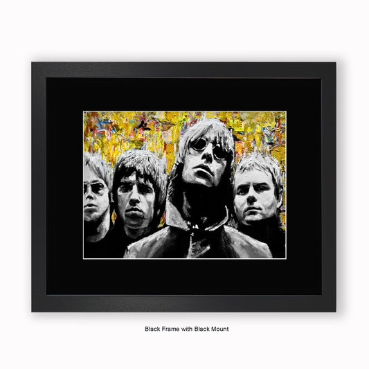 Oasis - Yellow - Mounted & Framed Art Print