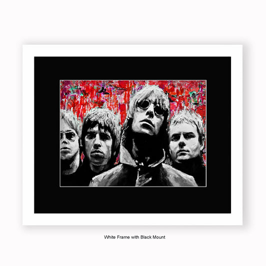 Oasis - Red - Mounted & Framed Art Print