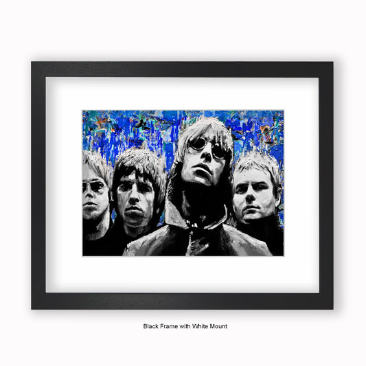 Oasis - Blue - Mounted & Framed Art Print