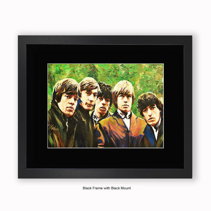 Rolling Stones - Green - Mounted & Framed Art Print