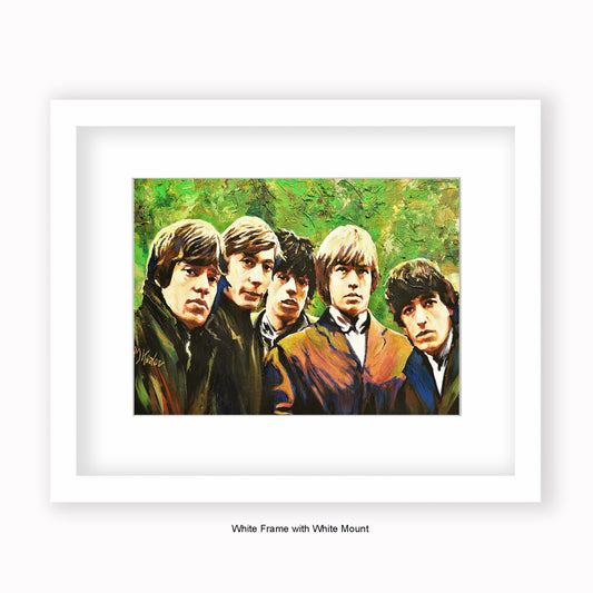 Rolling Stones - Green - Mounted & Framed Art Print