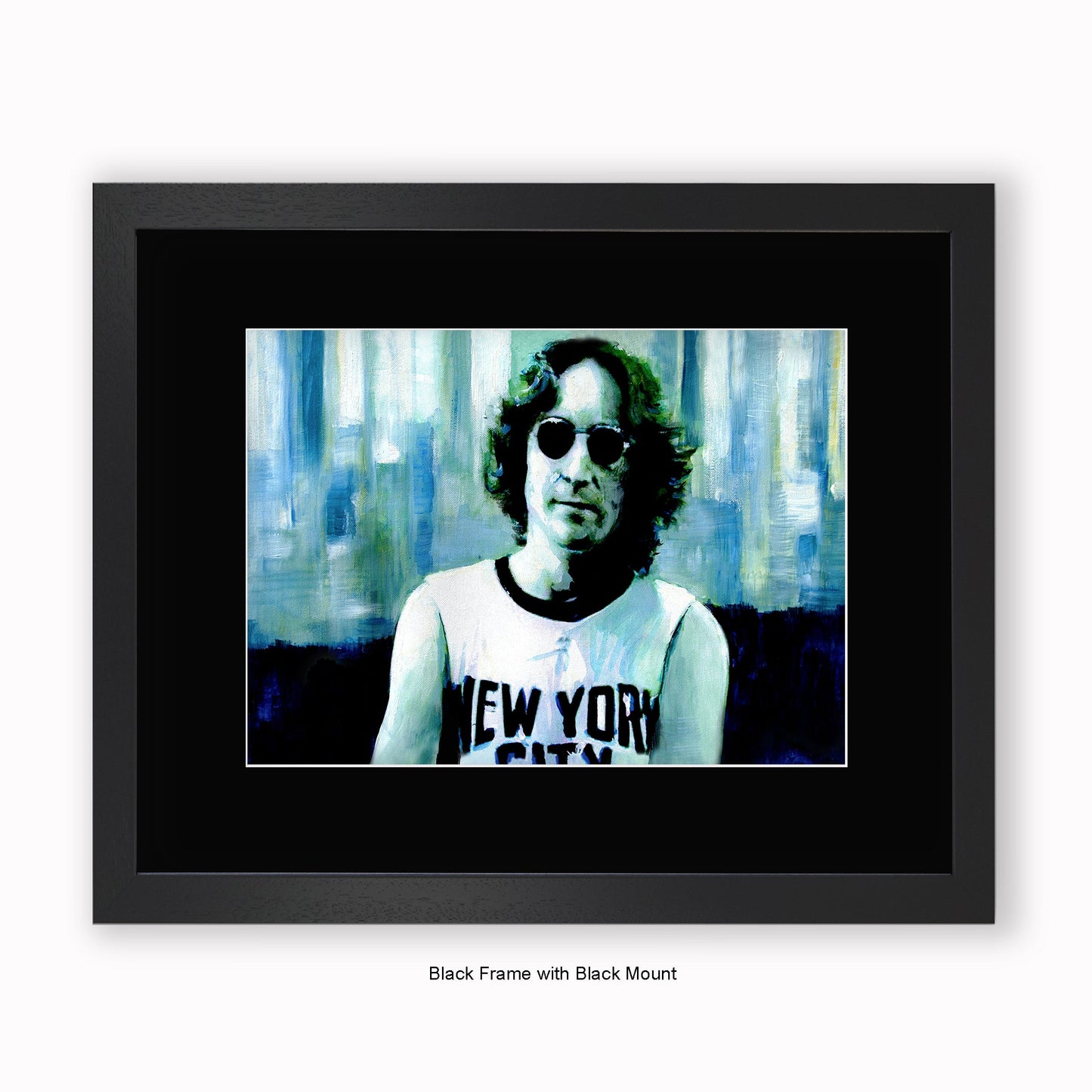 John Lennon (New York City T- Shirt) - Mounted & Framed Art Print