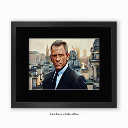 Daniel Craig - Mounted & Framed Art Print