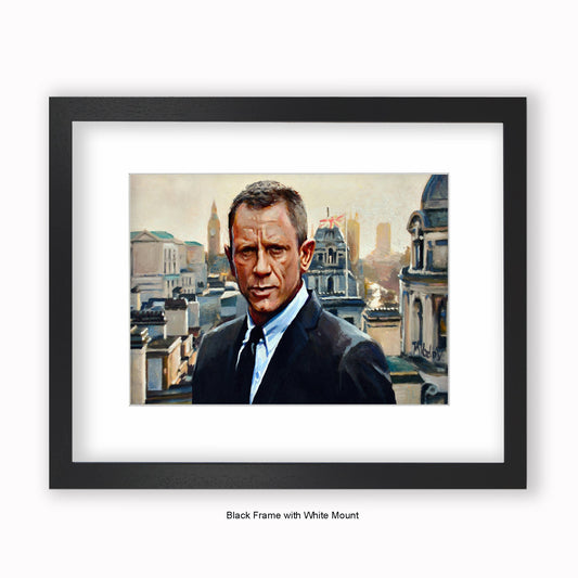 Daniel Craig - Mounted & Framed Art Print