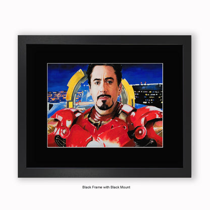 Iron Man - Robert Downey Jr. - Mounted & Framed Art Print