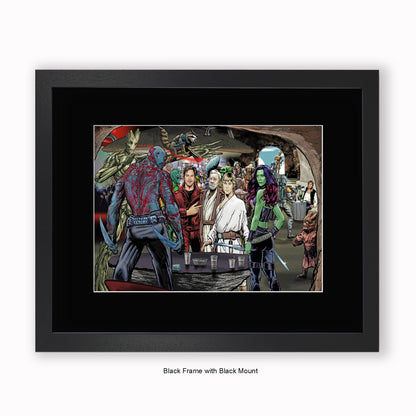 Guardian of the Galaxy - Mounted & Framed Art Print
