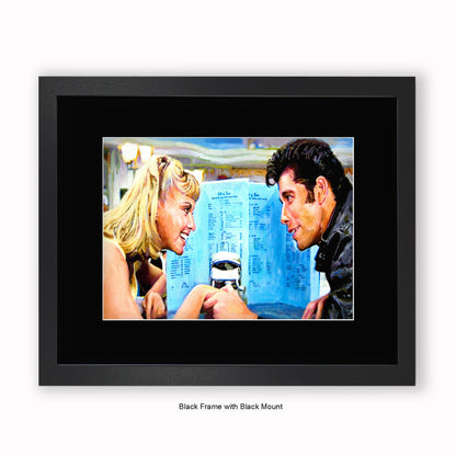 Grease - Dinner - Mounted & Framed Art Print