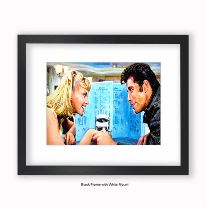 Grease - Dinner - Mounted & Framed Art Print