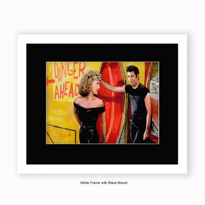 Grease - Danger Ahead - Mounted & Framed Art Print