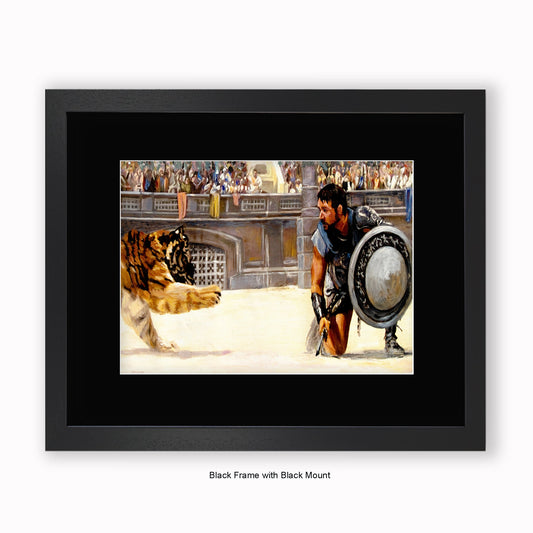 Gladiator - Tiger - Mounted & Framed Art Print