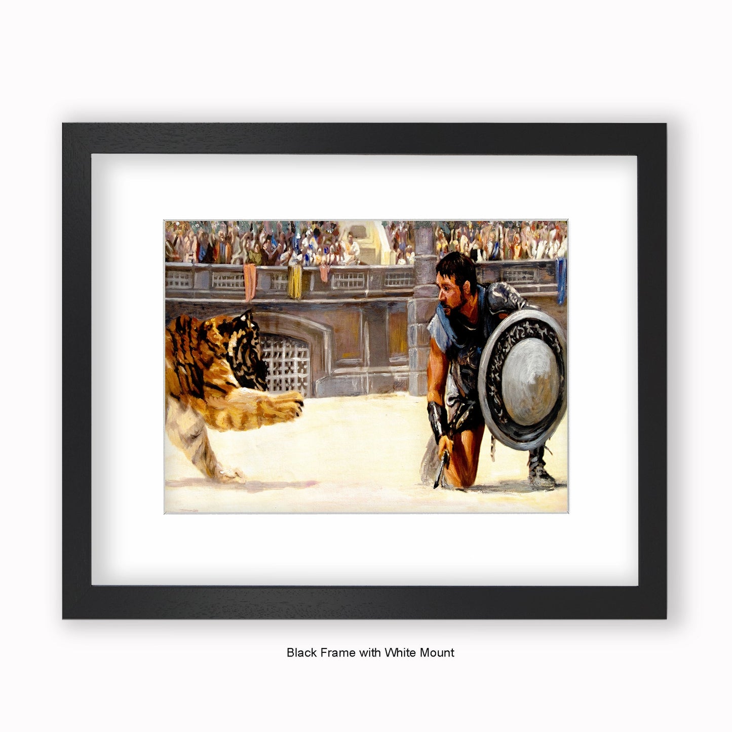 Gladiator - Tiger - Mounted & Framed Art Print
