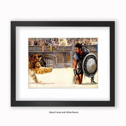 Gladiator - Tiger - Mounted & Framed Art Print