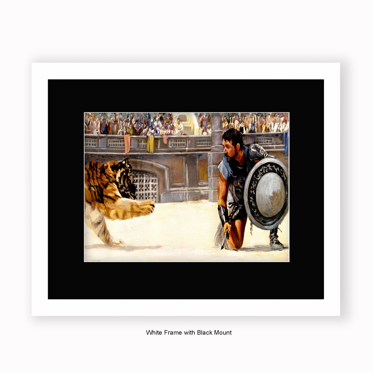 Gladiator - Tiger - Mounted & Framed Art Print