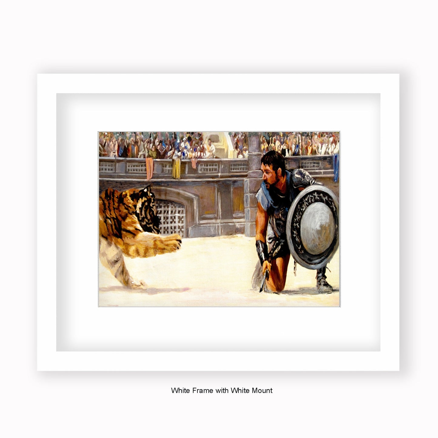 Gladiator - Tiger - Mounted & Framed Art Print