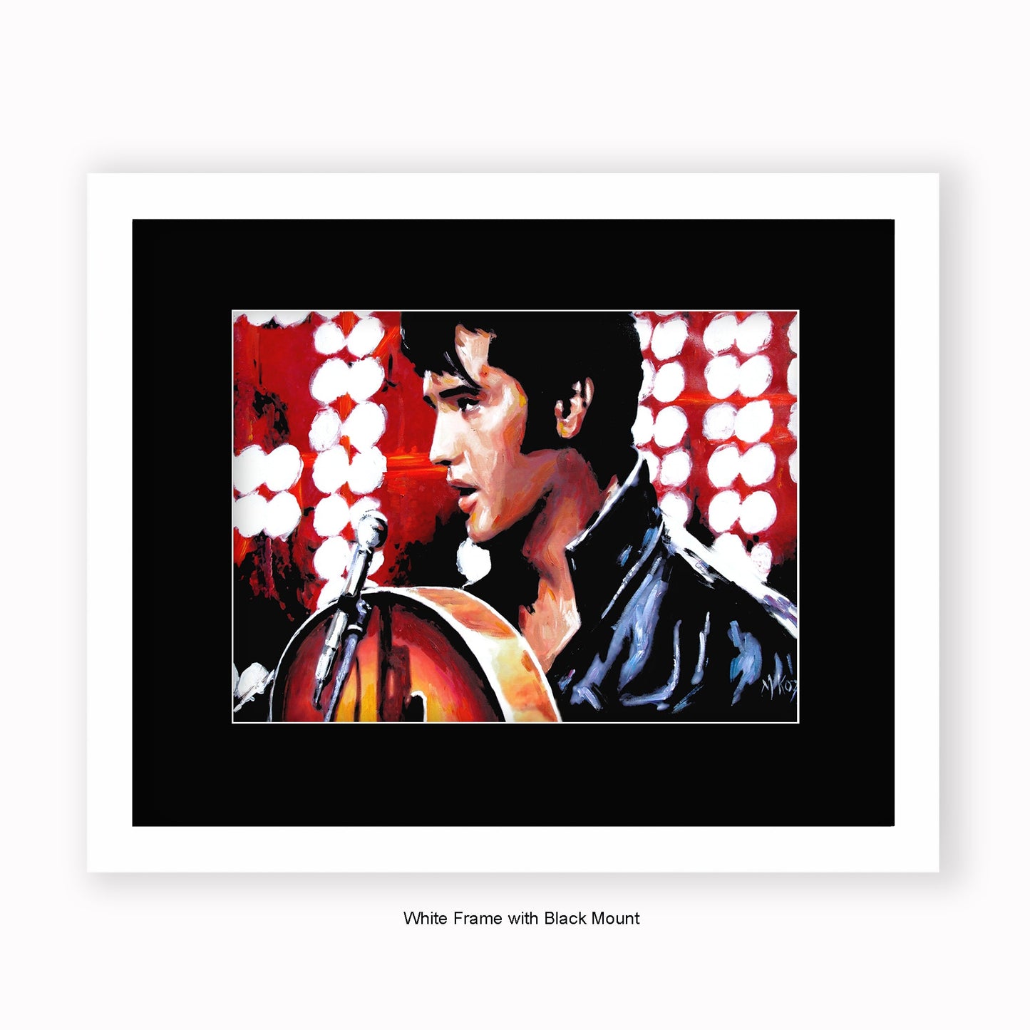 Elvis Guitar - Mounted & Framed Art Print