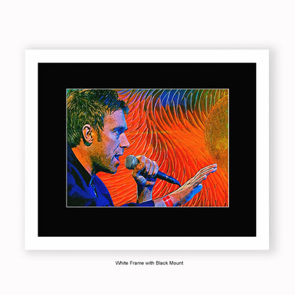 Blur - Damon Albarn - Mounted & Framed Art Print