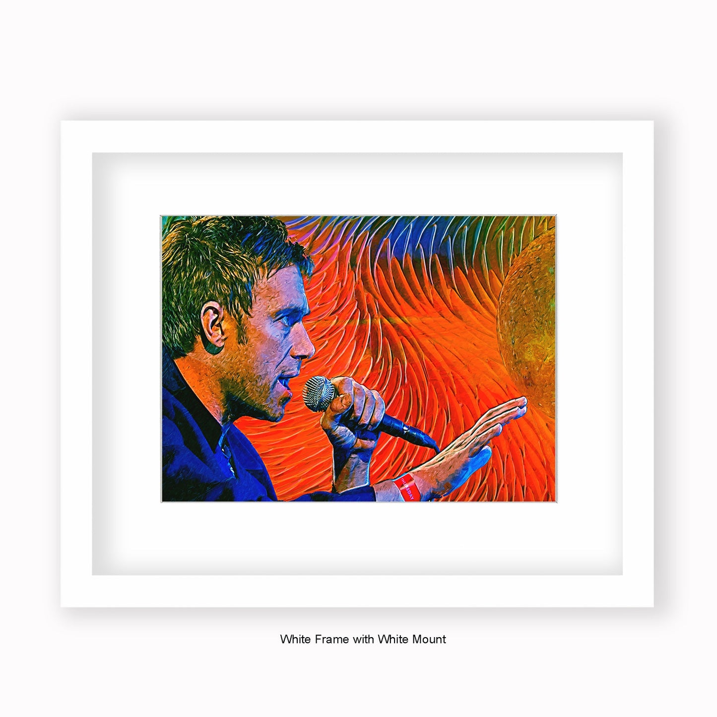 Blur - Damon Albarn - Mounted & Framed Art Print