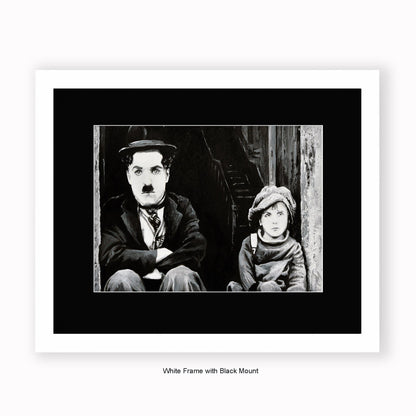 Chaplin The Kid - Mounted & Framed Art Print