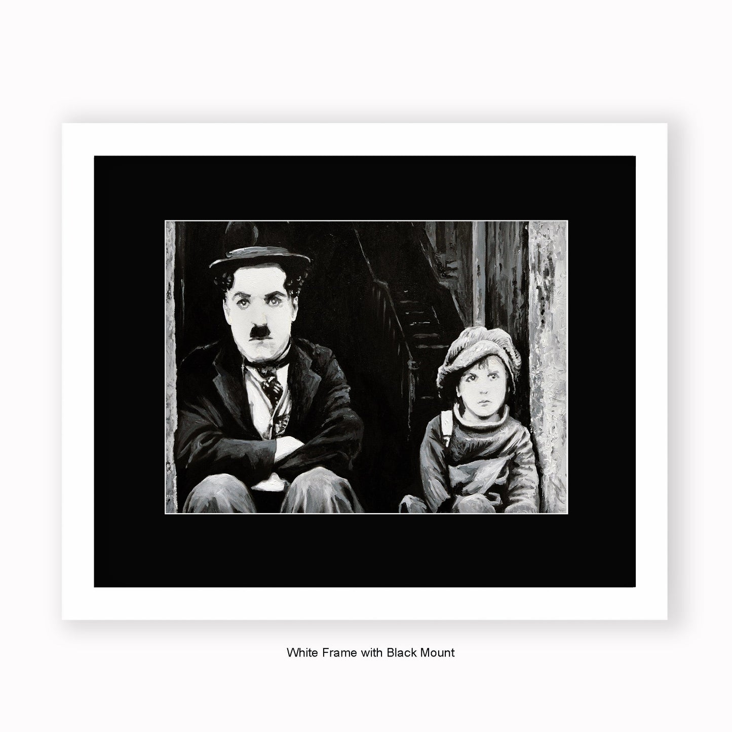 Chaplin The Kid - Mounted & Framed Art Print