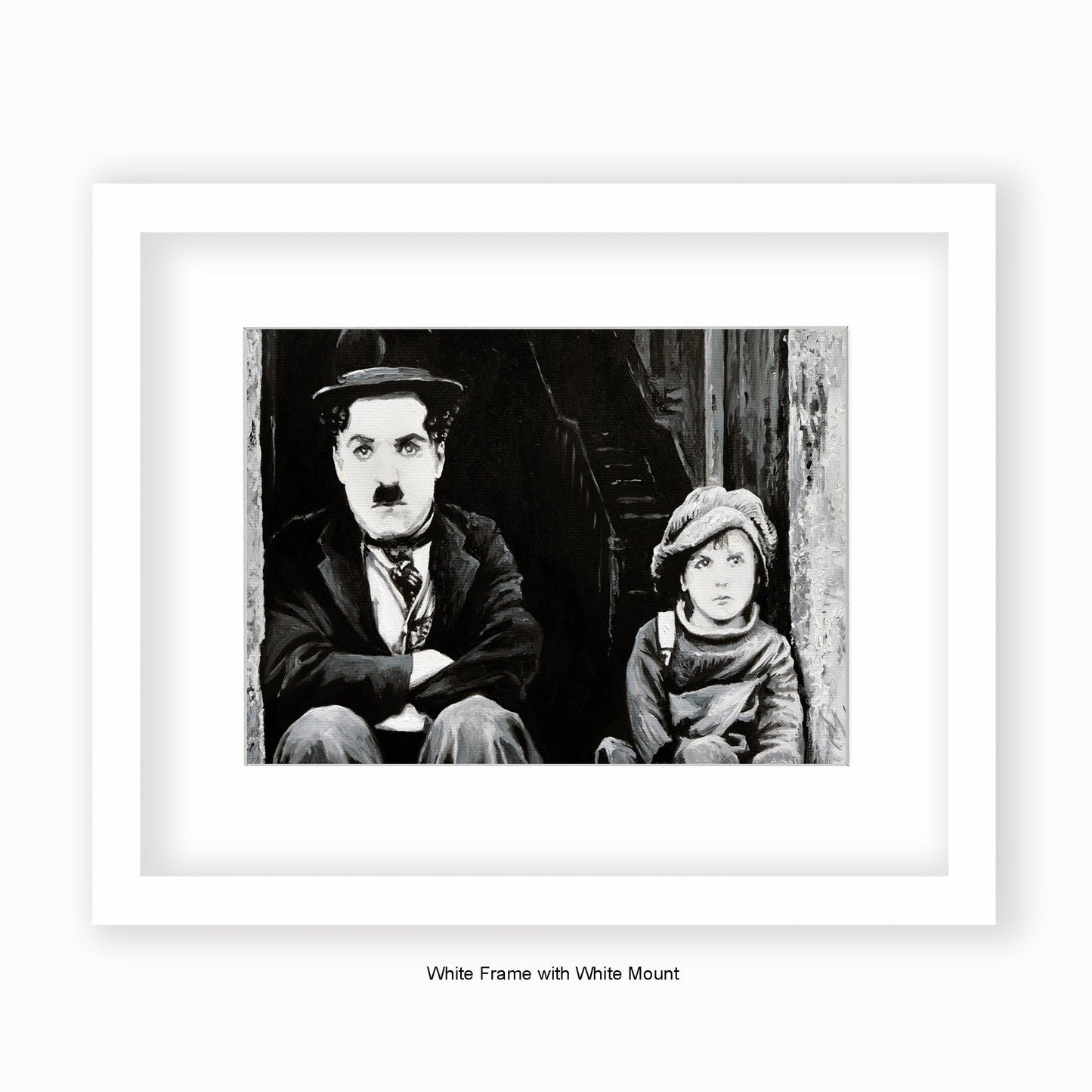 Chaplin The Kid - Mounted & Framed Art Print