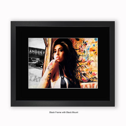 Amy Winehouse - Mounted & Framed Art Print