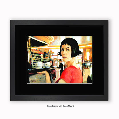Amelie - Cafe - Mounted & Framed Art Print