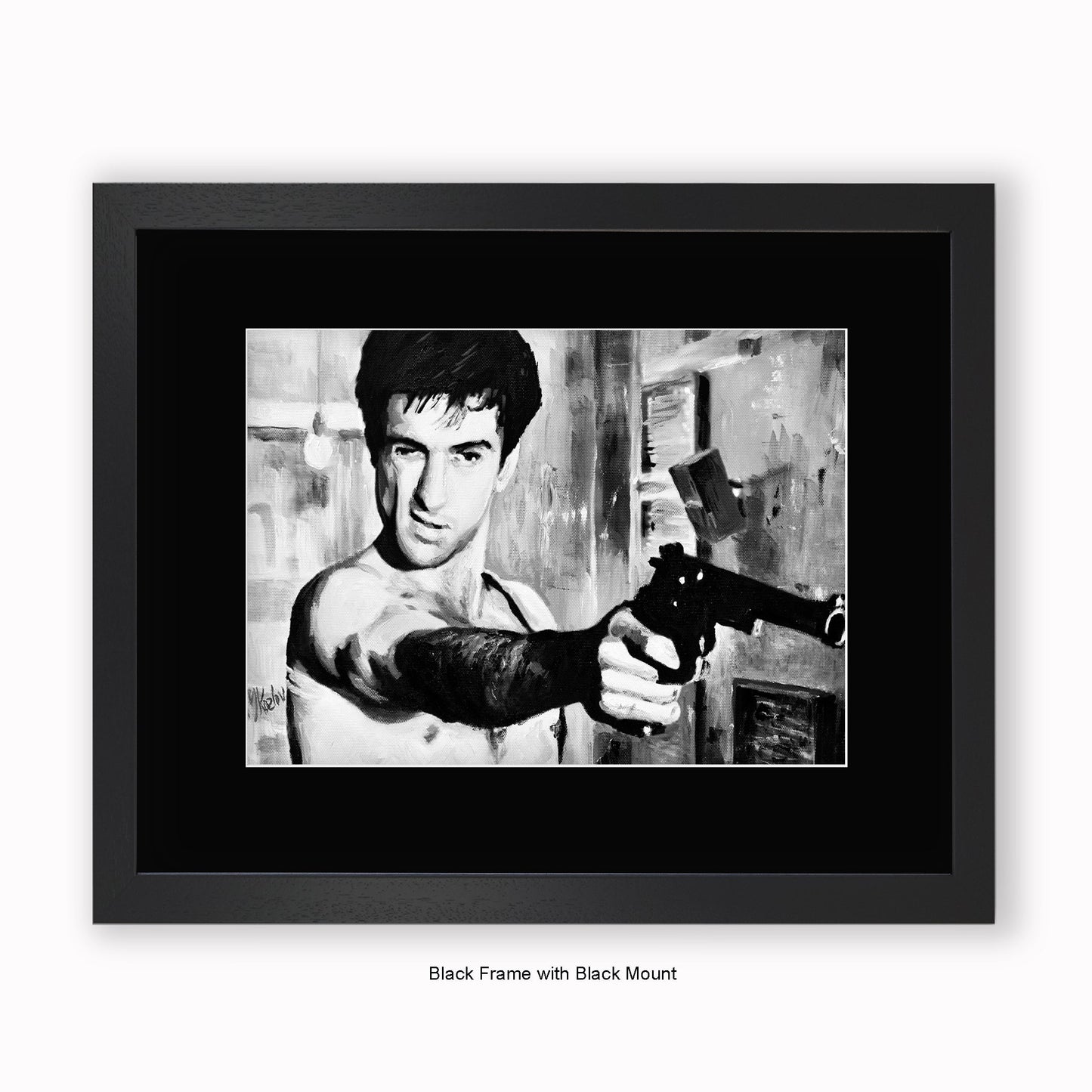 Taxi Driver - Gun - Mounted & Framed Art Print