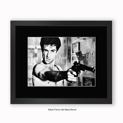 Taxi Driver - Gun - Mounted & Framed Art Print
