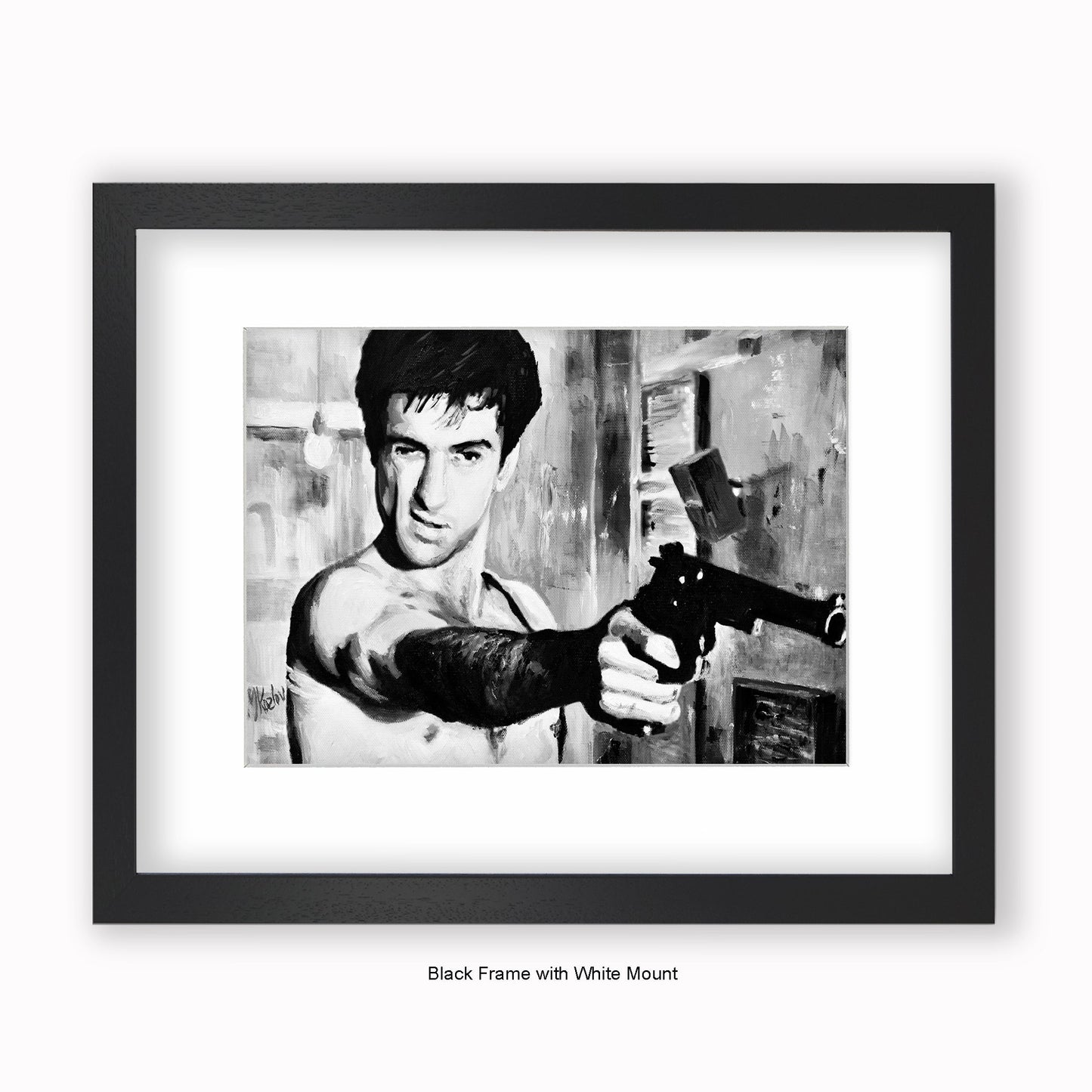 Taxi Driver - Gun - Mounted & Framed Art Print