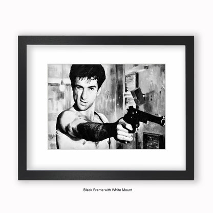 Taxi Driver - Gun - Mounted & Framed Art Print