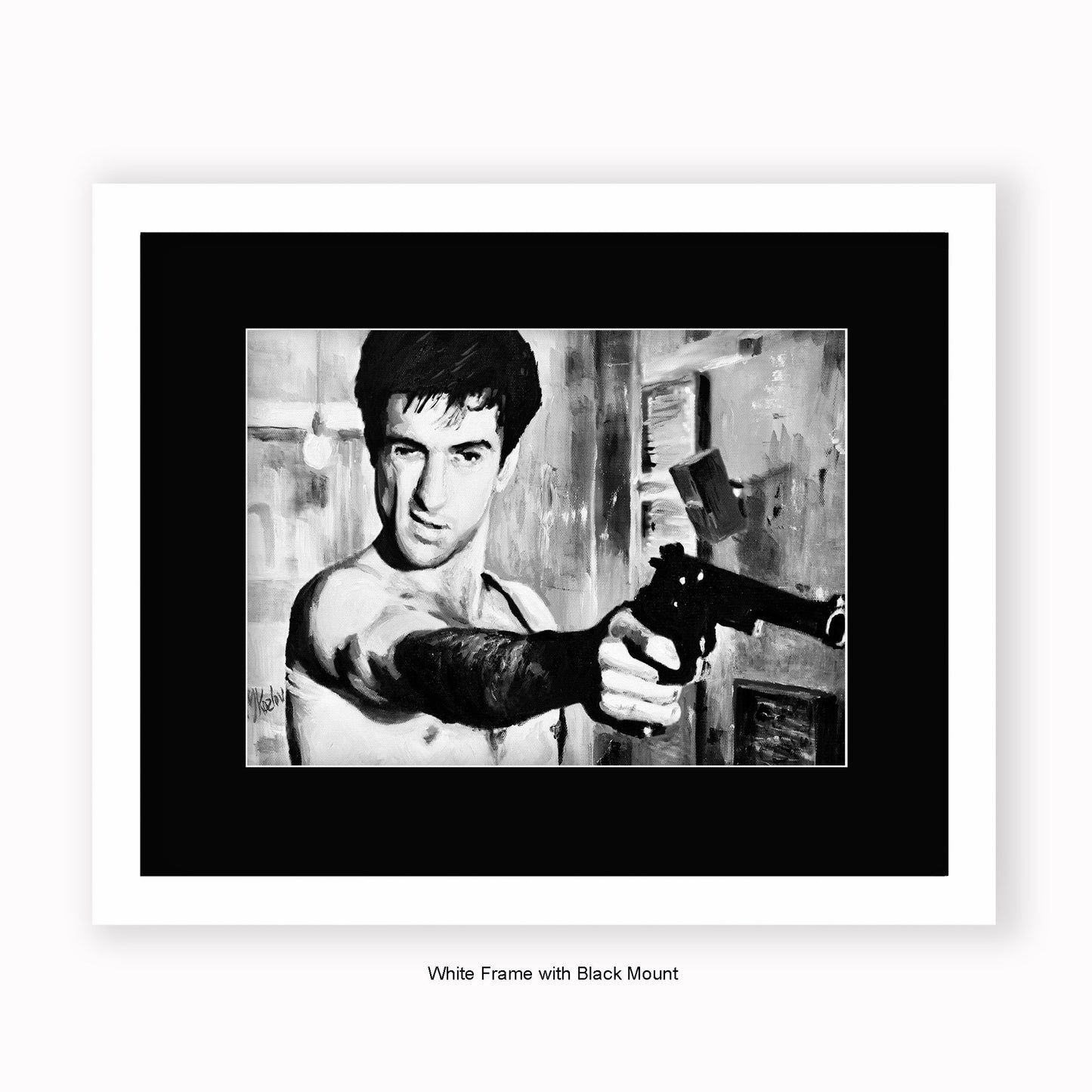 Taxi Driver - Gun - Mounted & Framed Art Print