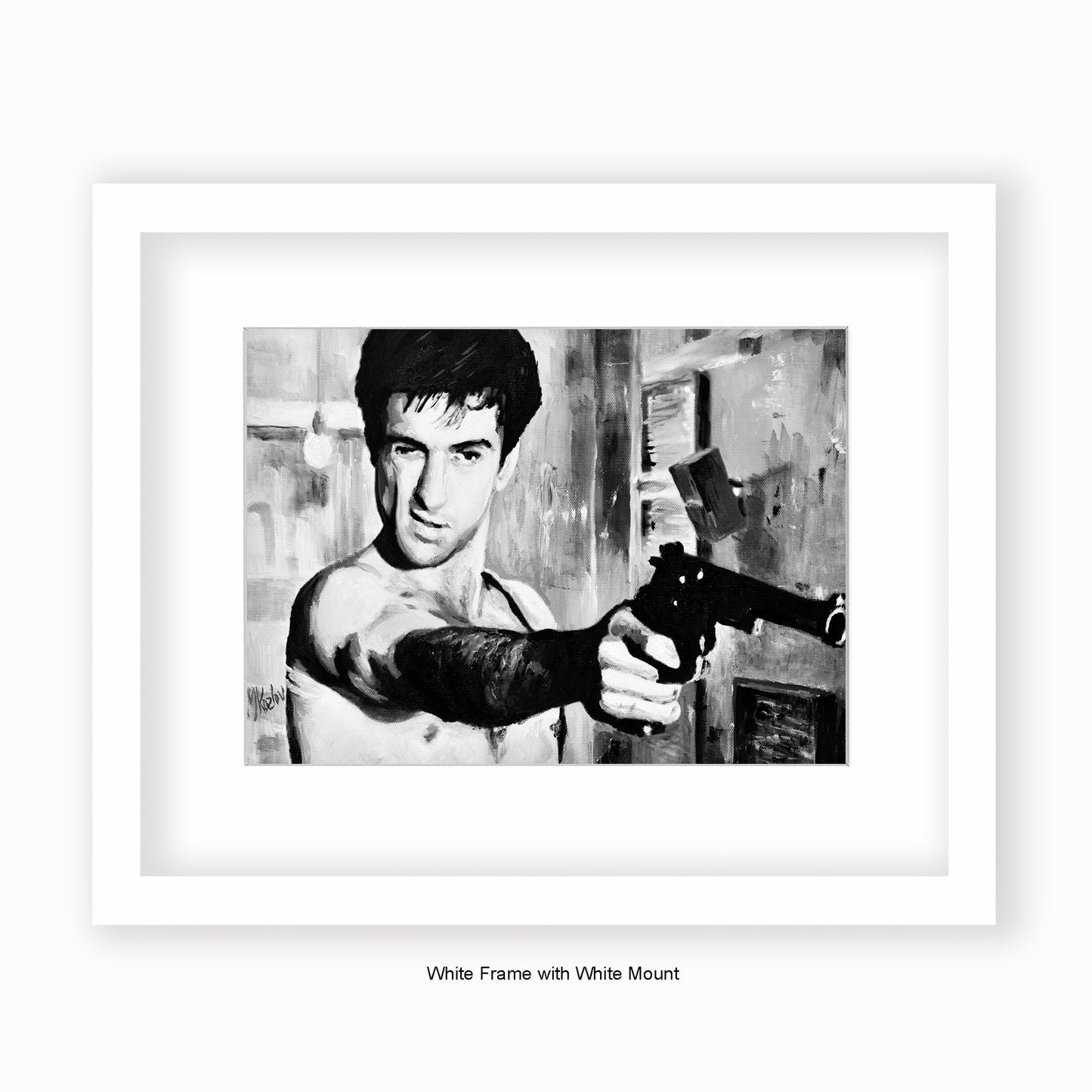 Taxi Driver - Gun - Mounted & Framed Art Print
