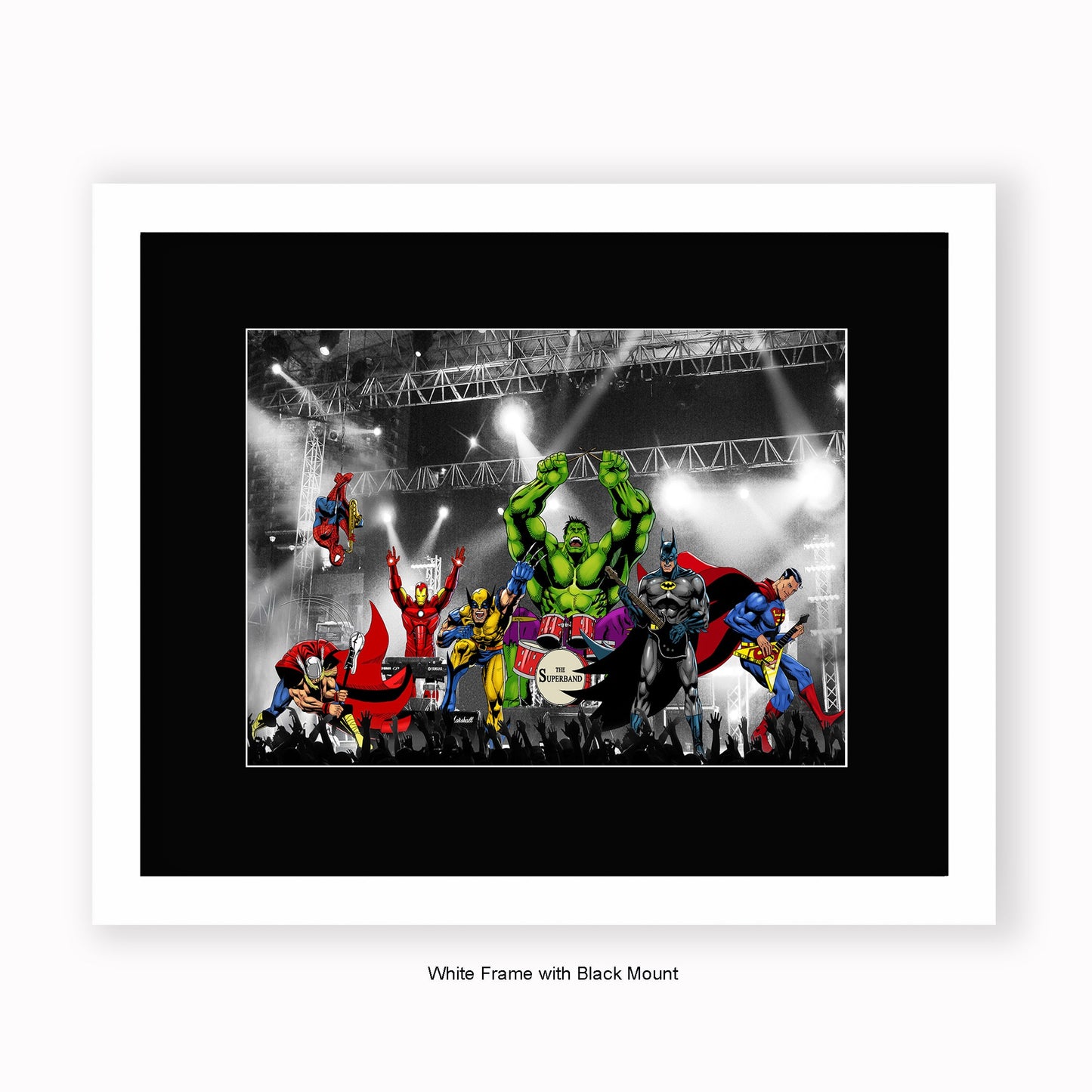 Super Heroes - Super Band - Mounted & Framed Art Print