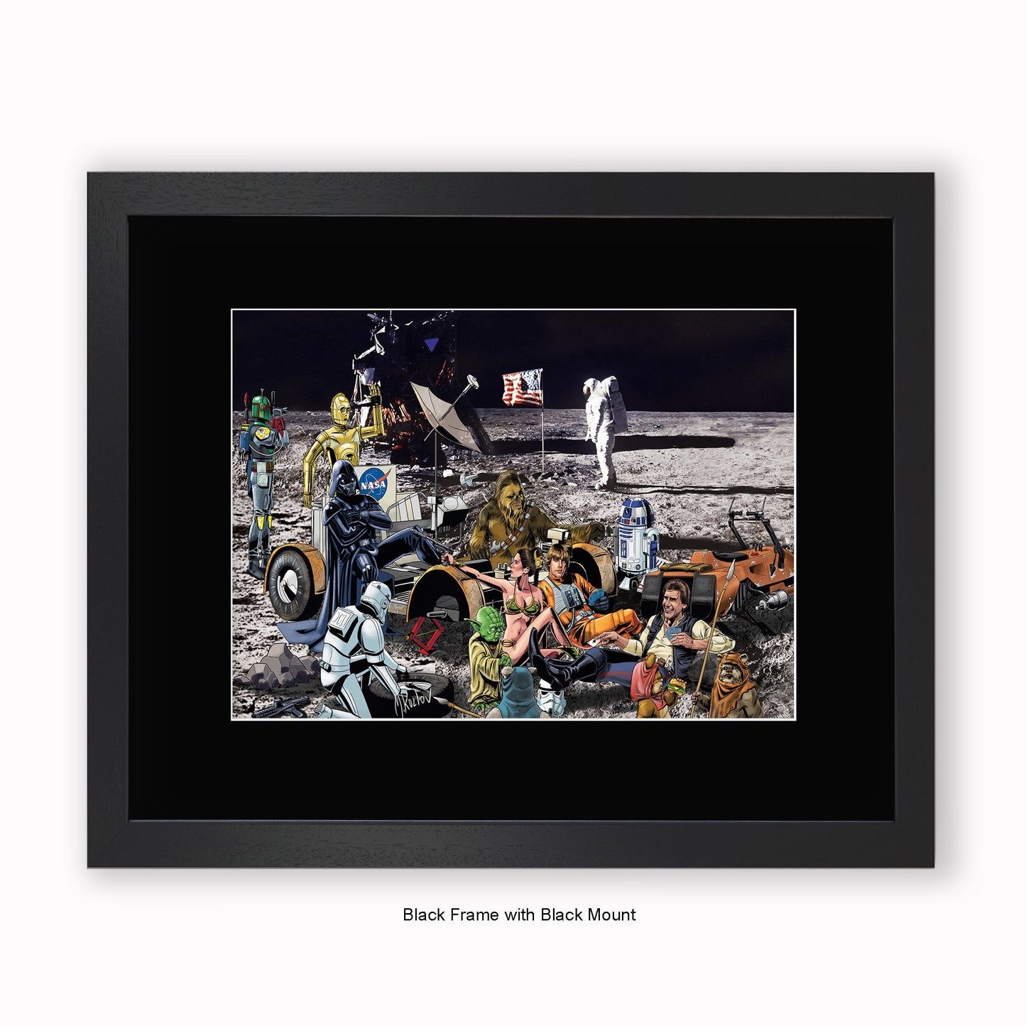 Star Wars - Moon Party - Mounted & Framed Art Print
