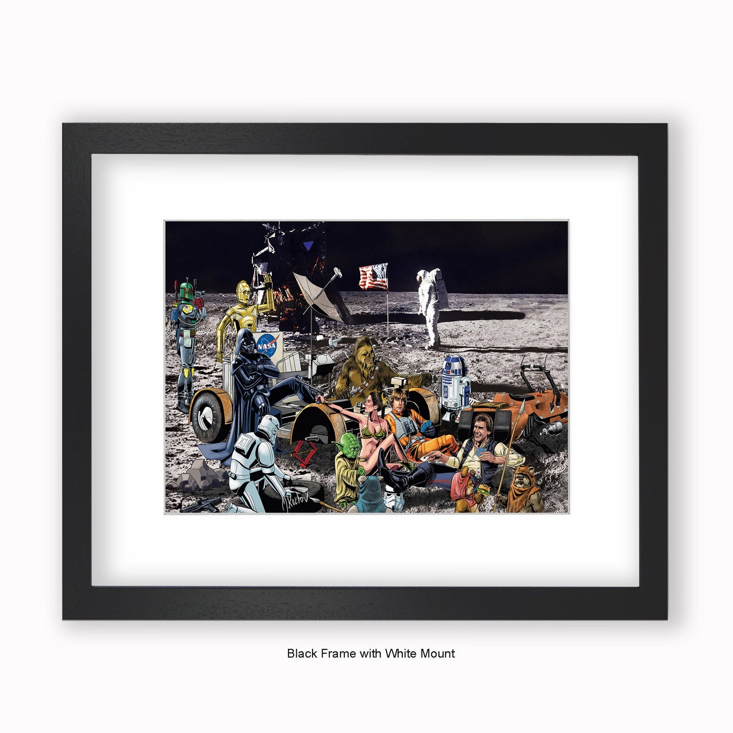 Star Wars - Moon Party - Mounted & Framed Art Print