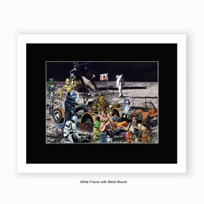 Star Wars - Moon Party - Mounted & Framed Art Print