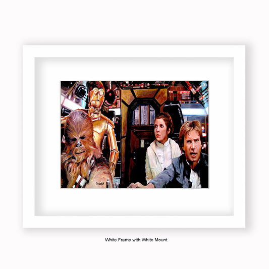 Star Wars - Cockpit - Mounted & Framed Art Print