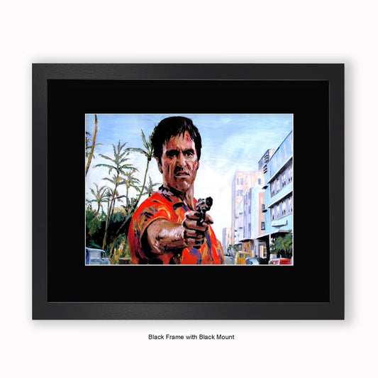 Scarface - ''Die!'' - Mounted & Framed Art Print