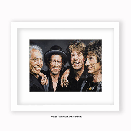 Rolling Stones - Mounted & Framed Art Print