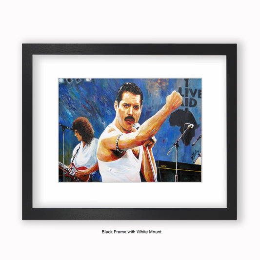 Freddie Mercury - Fist - Mounted & Framed Art Print