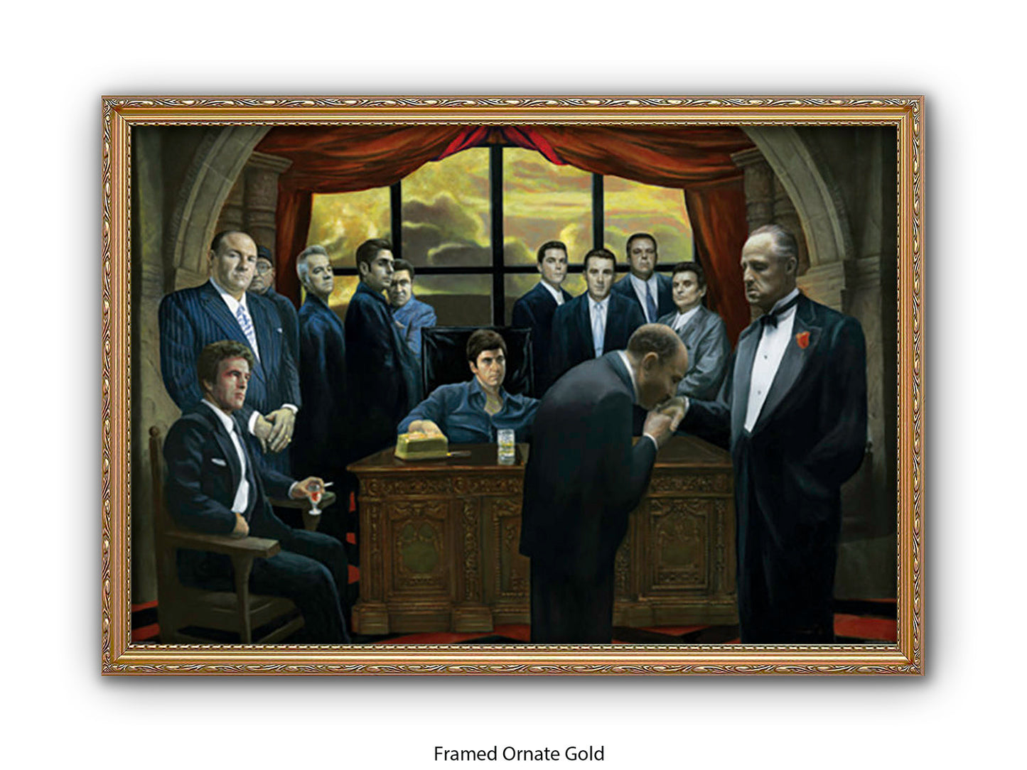 Gangster Legends Poster - Scarface, The Godfather, Goodfellas & Sopranos Mafia Movie Characters Art