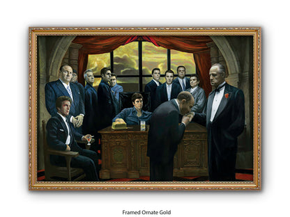 Gangster Legends Poster - Scarface, The Godfather, Goodfellas & Sopranos Mafia Movie Characters Art