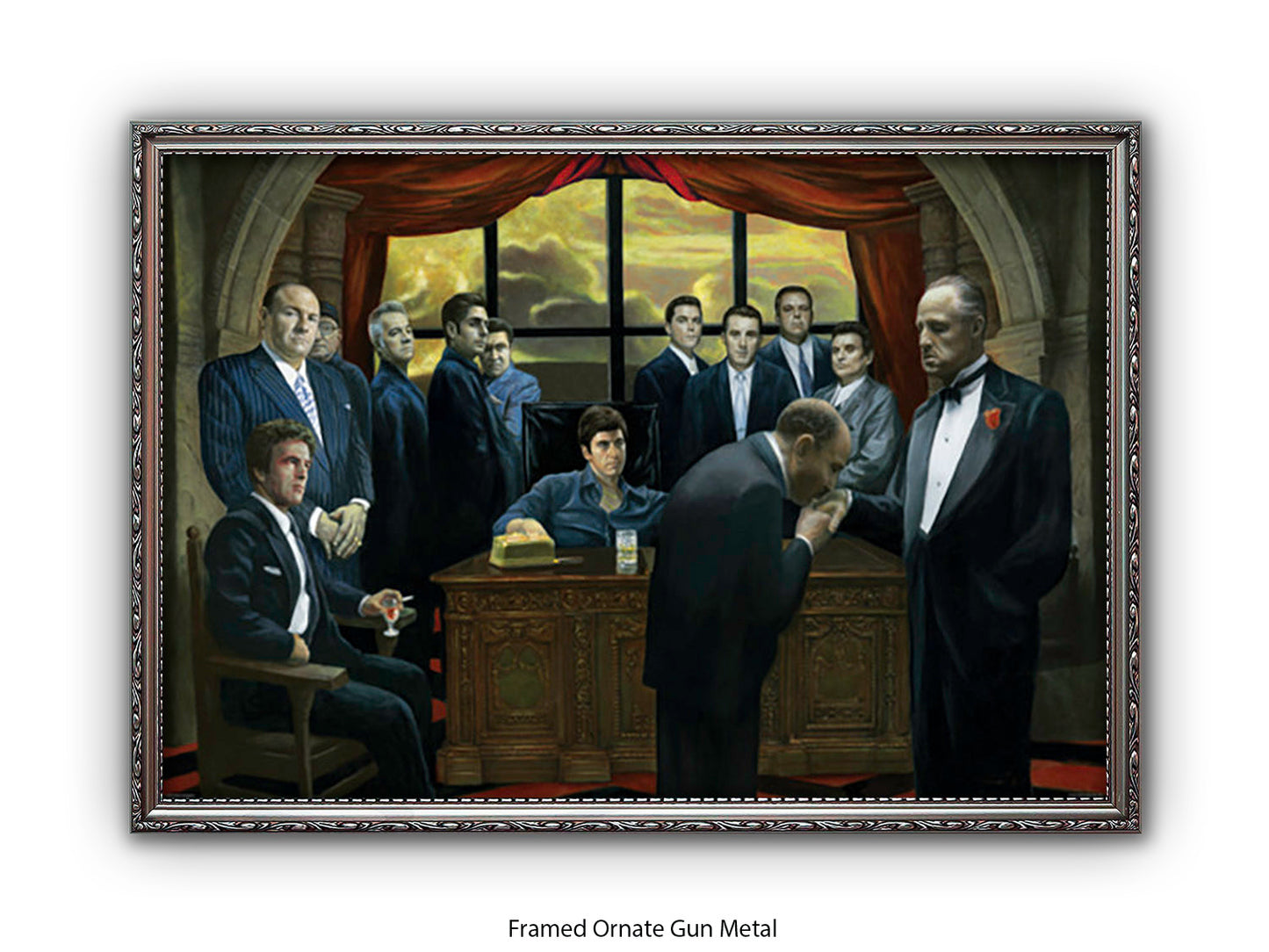 Gangster Legends Poster - Scarface, The Godfather, Goodfellas & Sopranos Mafia Movie Characters Art