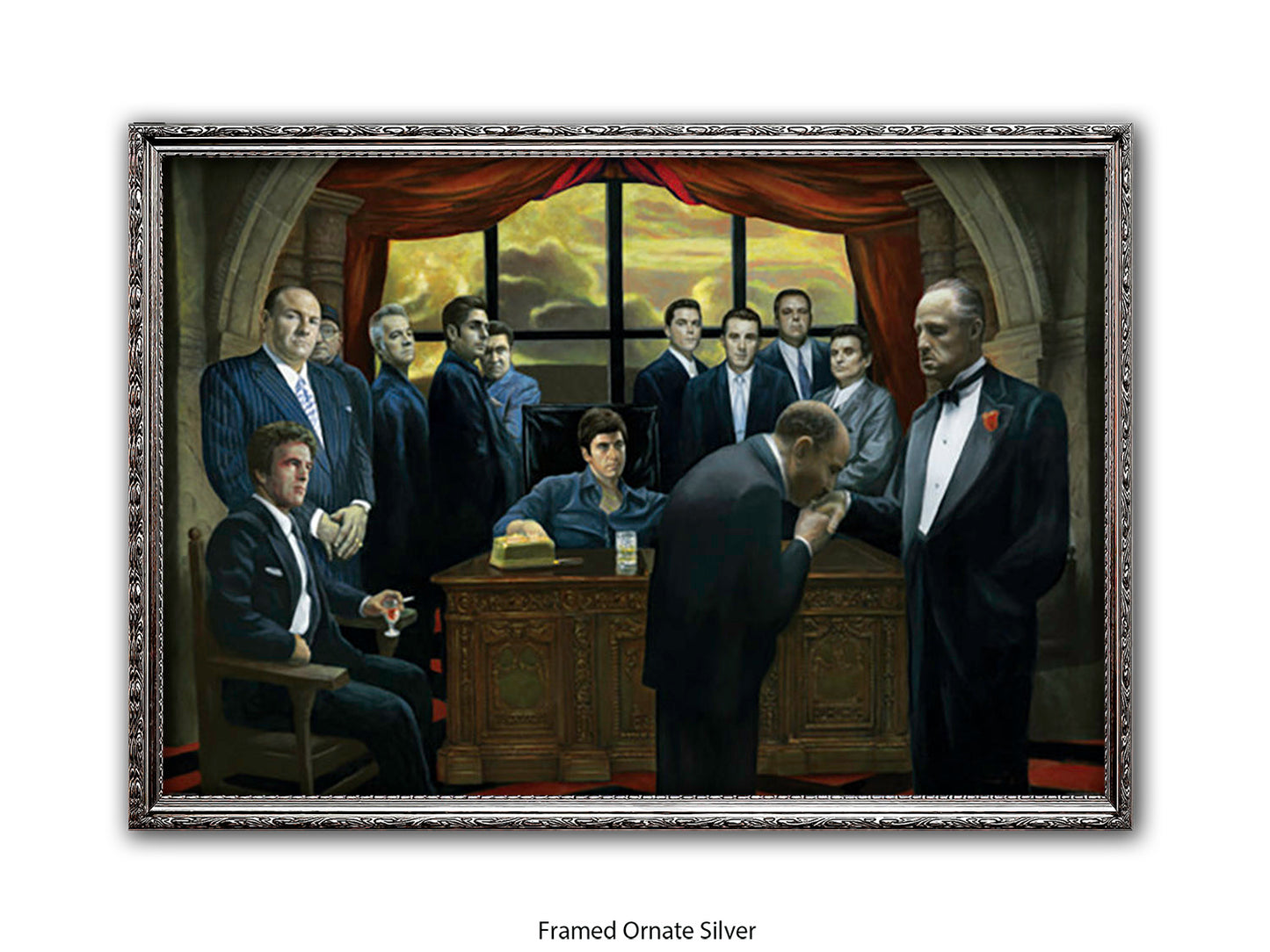 Gangster Legends Poster - Scarface, The Godfather, Goodfellas & Sopranos Mafia Movie Characters Art